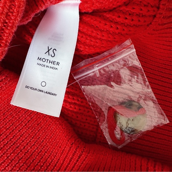 Mother The Bell Sleeve Crop Cardigan Full Of Charm Sweater - Red | XS NWT - Picture 13 of 14